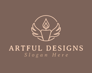 Candle Light Wings logo design