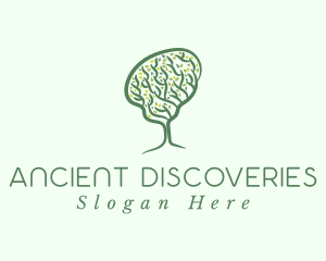 Green Brain Tree logo design