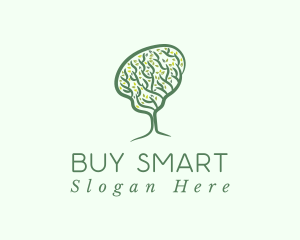 Green Brain Tree logo design