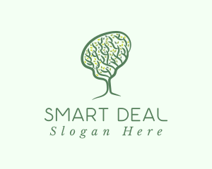 Green Brain Tree logo design