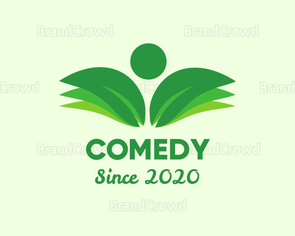 Green Environmental Person Logo