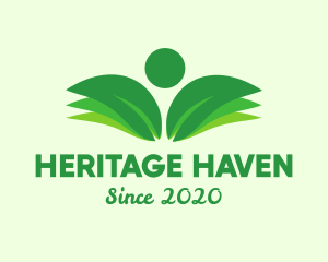 Ancestry - Green Environmental Person logo design