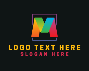 Shopping Mall - Multimedia Agency Letter M logo design