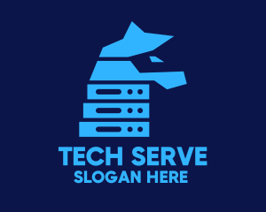 Server - Blue Horse Technology Server logo design