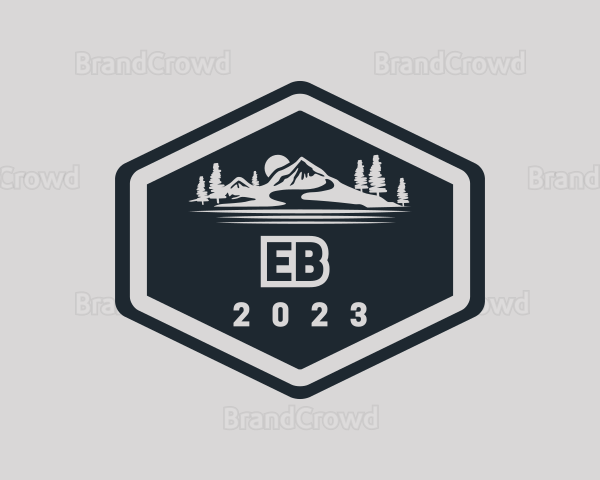 Outdoor Mountain Hiking Logo