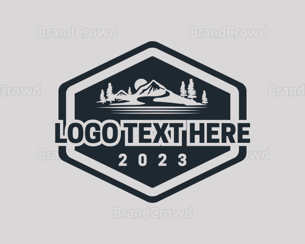 Outdoor Mountain Hiking Logo