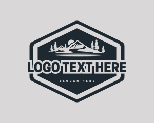 Outdoor Mountain Hiking Logo