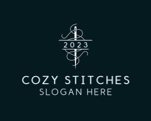 Knitter - Needle Stitching Thread logo design