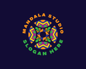 Mandala - Mandala Pattern Mosaic logo design