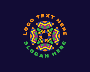 Textile - Mandala Pattern Mosaic logo design