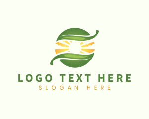 Leaf - Agriculture Sun Leaf logo design