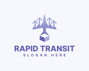 Plane Freight Transport logo design