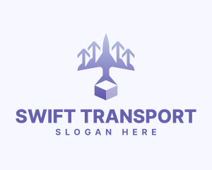 Plane Freight Transport logo design