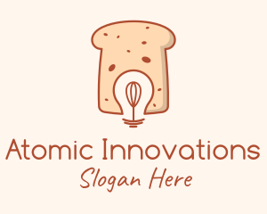 Wheat Bread Whisk Bulb logo design