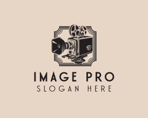 Vintage Camera Reels logo design