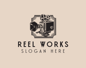 Vintage Camera Reels logo design