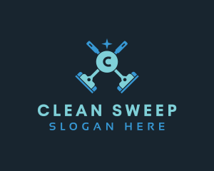 Mopping - Mop Cleaning Wiper logo design