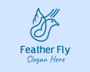 Flying Music Bird  logo design