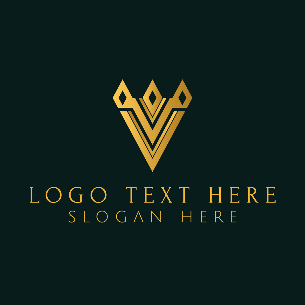 l v white yellow gold golden luxury alphabet letter logo icon