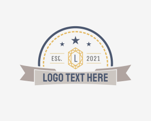 Banner - Gemstone Jewelry Badge logo design