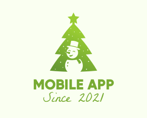 Christmas Tree - Snowman Christmas Tree logo design