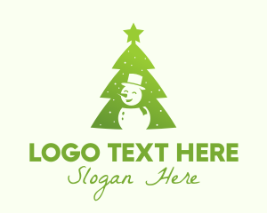 Snowman Christmas Tree  Logo