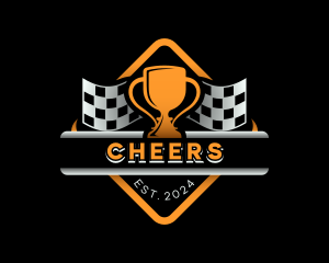 Race - Car Racing Trophy logo design