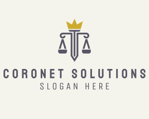 Crown Law Scale logo design