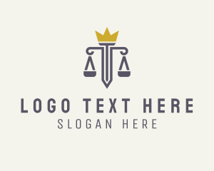 Legal Service - Crown Law Scale logo design