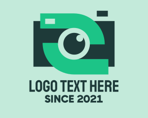 Vlog - Green Video Camera logo design