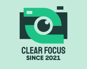 Focus - Green Video Camera logo design