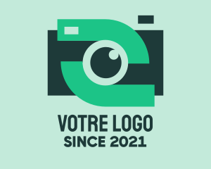 Focus - Green Video Camera logo design