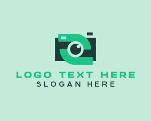 Blogger - Green Video Camera logo design