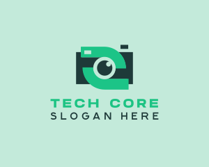 Green Video Camera logo design