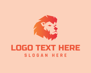 Simba - Gradient Lion Mane logo design