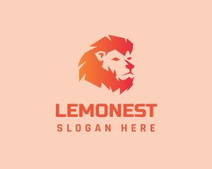 Lion - Gradient Lion Mane logo design
