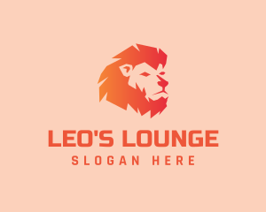 Gradient Lion Mane logo design