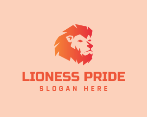 Gradient Lion Mane logo design