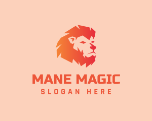 Mane - Gradient Lion Mane logo design