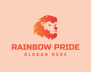 Gradient Lion Mane logo design