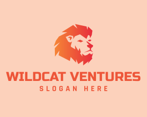 Gradient Lion Mane logo design