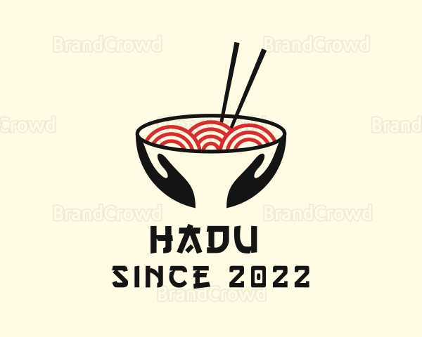 Japanese Ramen Bowl Logo