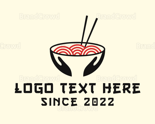 Japanese Ramen Bowl Logo