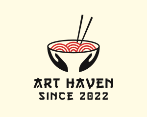 Japanese Ramen Bowl logo design