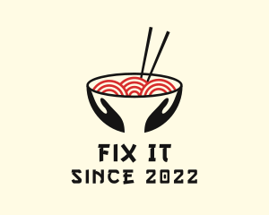 Japanese Ramen Bowl logo design