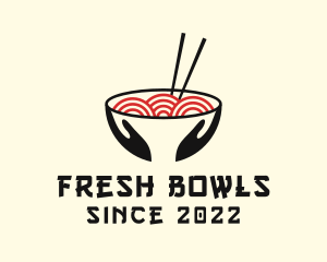 Japanese Ramen Bowl logo design