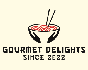 Japanese Ramen Bowl logo design