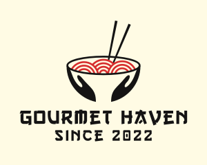 Japanese Ramen Bowl logo design