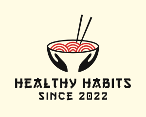 Japanese Ramen Bowl logo design