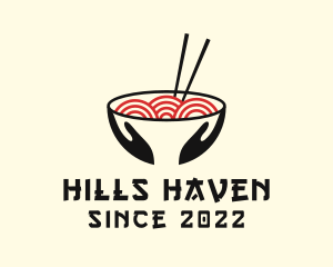 Japanese Ramen Bowl logo design